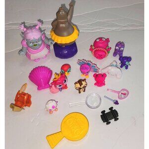 Mixed Lot Of 18 Kids Toys - Trolls Animal Figures Accessories & More